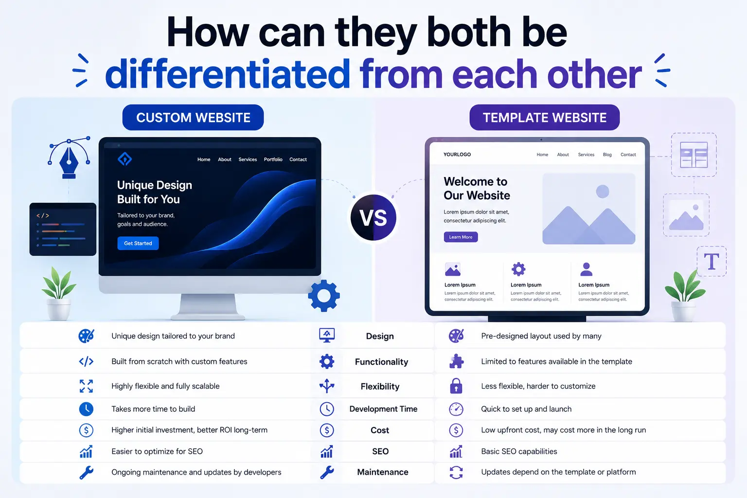 How can they both be differentiated from each other